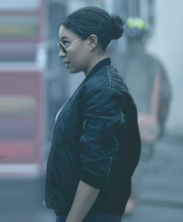 Jurnee Smollett Tv Series Smoke Quilted Bomber Jacket