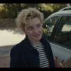 Justine Gandy Weapons Movie Wool Blue Jacket