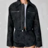 Kailiah Premium Black Suede Leather Jacket