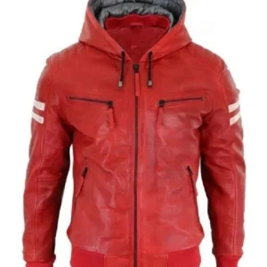 Kaiya Red Hooded Biker inspired Jacket