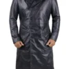 Kansas Classic Mens Winter Leather Chesterfield Coat