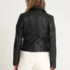 Karla Quilted Leather Moto Jacket Back