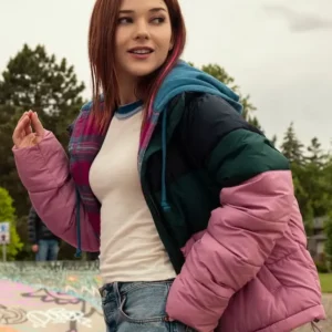 Katie Douglas Ginny and Georgia S03 Puffer Jacket Side View