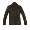 Kay Classic Black Leather Blazer Jacket Back