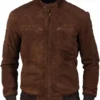Khai Brown suede leather jacket