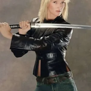 Kill Bill 2 Black Leather Jacket