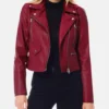 Kingsley Red Biker Timeless Leather Jacket
