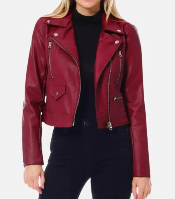 Kingsley Red Biker Timeless Leather Jacket