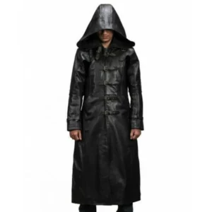 Kira Leather Duster Coat in Steampunk Style