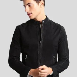 Kyree Black Suede Motorcycle Jacket