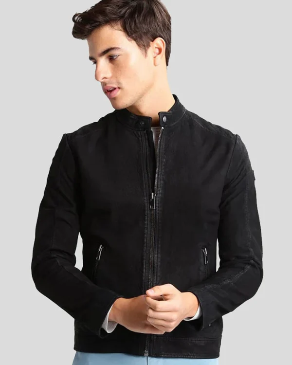 Kyree Black Suede Motorcycle Jacket