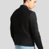 Kyree Black Suede Motorcycle Jacket Back