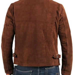 LJ brown suede jacket back