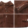 LJ brown suede jacket back closeup