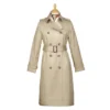 Layna City Ready Double Breasted Beige Trench Coat