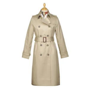 Layna City Ready Double Breasted Beige Trench Coat