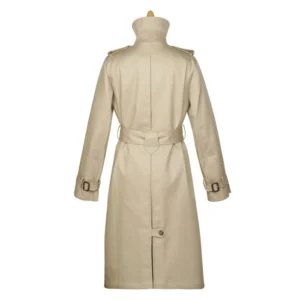 Layna City Ready Double Breasted Beige Trench Coat Back