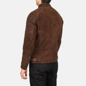 Layne Suede Leather Biker Jacket back