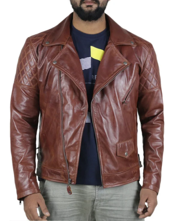 Lilli Brown Double Rider Leather Jacket