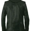 Lilly Hooded Biker Jacket in Green Back