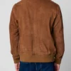 Lindsay Brown Suede Flight Jacket Back