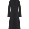 Louie Relaxed Look One Button Black Cotton Coat Back