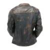 Lucy Sleek Black Leather Outerwear Back