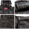 Lyan Urban Style Leather Trench Coat Closeup
