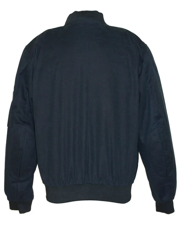 Ma1 Lightweight Cotton Blue Bomber Jacket Back