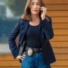 Maggie Q Ballard Blue Blazer