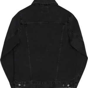 Marlie Elegant Black Denim Jacket Back