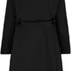 Maycie Double Breasted Cozy Wool long Coat Back
