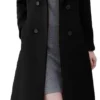 Maycie Double Breasted Cozy Wool long Coat Front