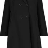 Maycie Double Breasted Cozy Wool long Coat Front View