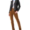 Maylea Classic Black Biker Leather Jacket Front
