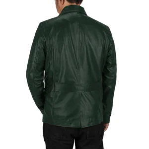 Mclean Long Leather Coat With Motorcycle Style Back
