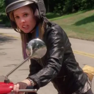 Meaghan Martin Mean Girls 2 Black Leather Jacket Side View
