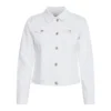 Melaney Vibrant Look White Denim Jacket