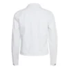 Melaney Vibrant Look White Denim Jacket Back