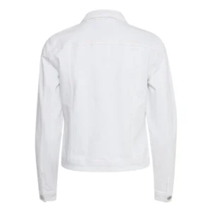 Melaney Vibrant Look White Denim Jacket Back