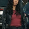 Melody Bayani The Equalizer S05 Cropped Jacket closeup