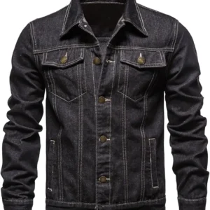 Mens Zeke Dark Heather Denim Jacket