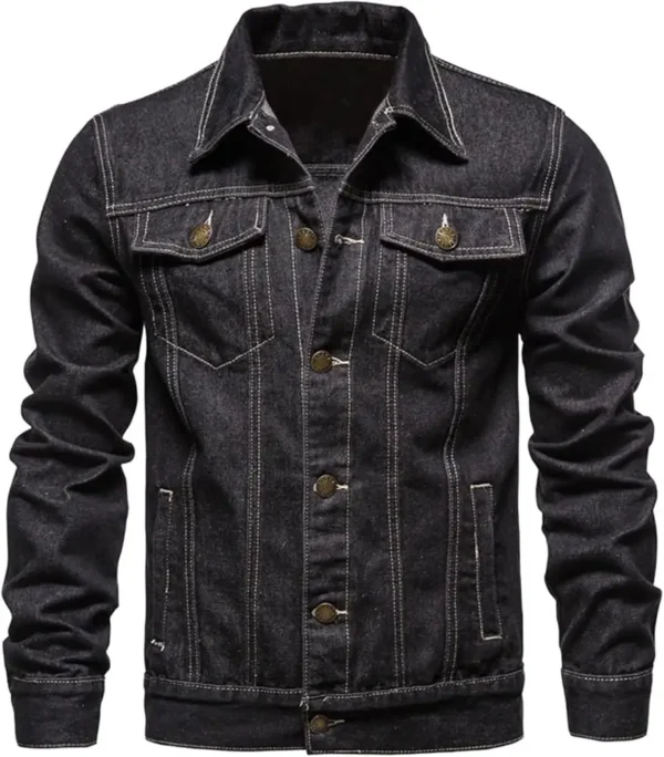 Mens Zeke Dark Heather Denim Jacket