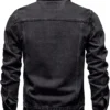 Mens Zeke Dark Heather Denim Jacket Back