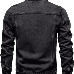 Mens Zeke Dark Heather Denim Jacket Back