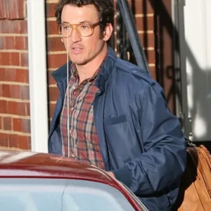 Miles Teller Paper Tiger Blue Bomber Jacket Side View