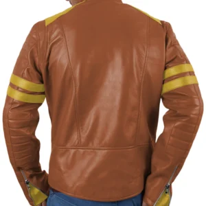 Mirabella Tan Biker Style Jacket Back