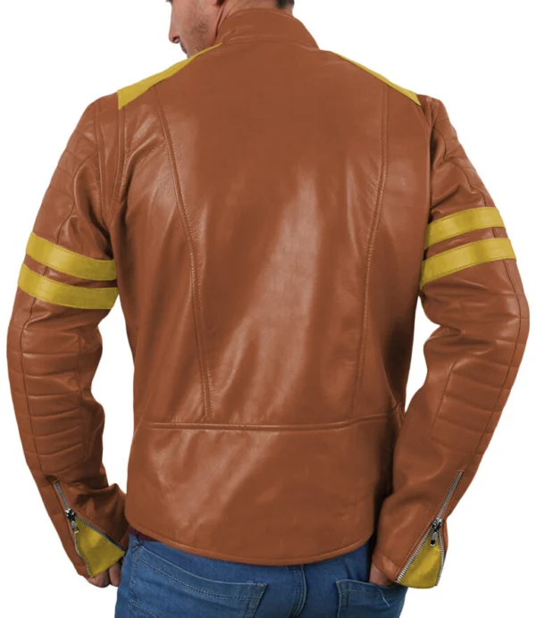 Mirabella Tan Biker Style Jacket Back
