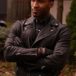 Nathan Mitchell Ginny & Georgia Black Biker Leather Jacket