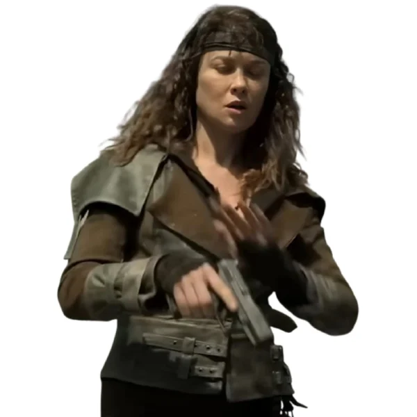 Olga Kurylenko Afterburn Leather Jacket Front
